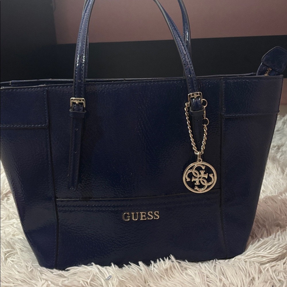 Guess Navy Blue Tote Bag